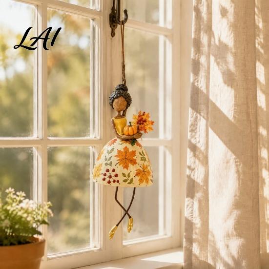 Outdoor Garden Decoration Dancing Lady Hanging Ornament for Home Decor Elegant Art Sculpture Creative Gift Dancers Pendant Indoor Window Porch