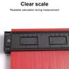 New Plastic Curved Ruler Multifunctional 5/10 Inchs Outline Sampler Red Orange Template