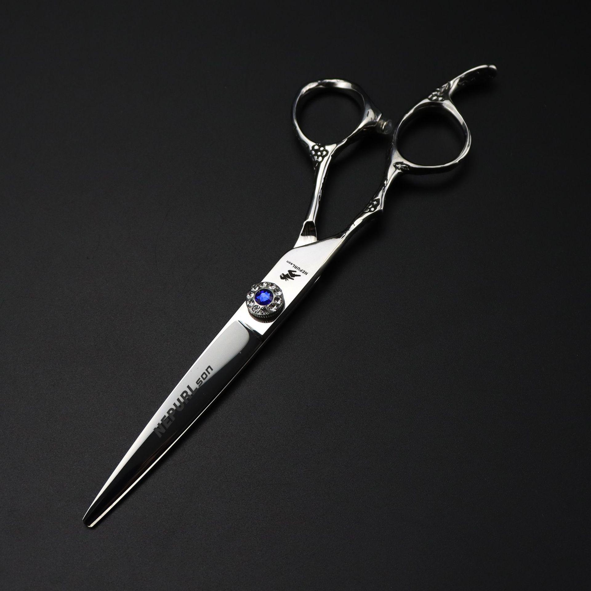 6.0 Napson Plum Blossom Left-Handed Scissors Set - Thinning & Straight Scissors (FZ05)