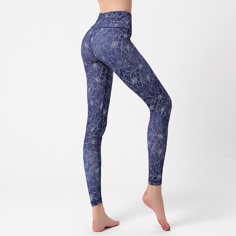 Bedruckte Yoga-Leggings für Damen - High-Waist, Po-Hebend, Hohe Dehnbarkeit, Atmungsaktive Fitness-Tights