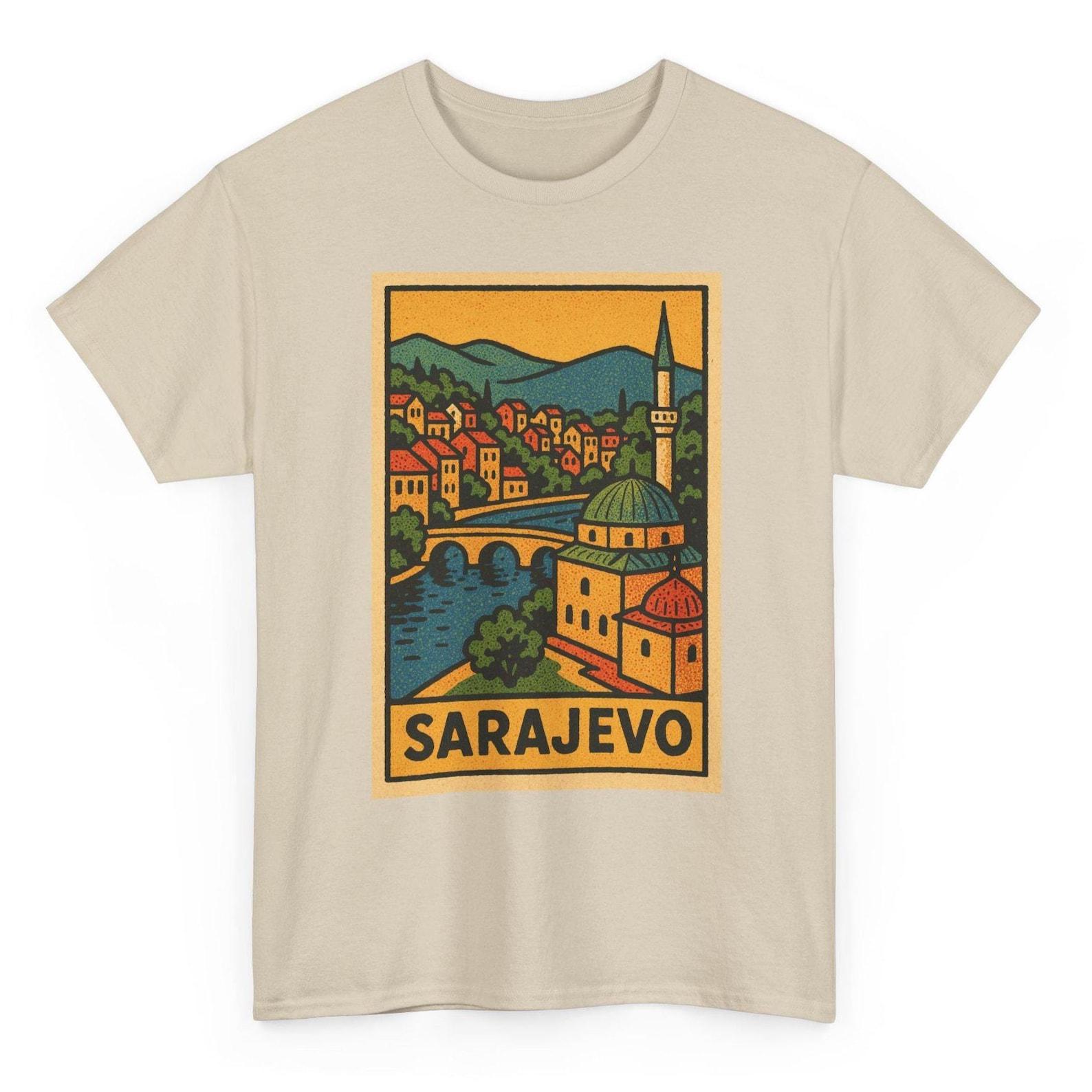 Sarajevo T-Shirt Unisex: Retro Bosnia Tee XL