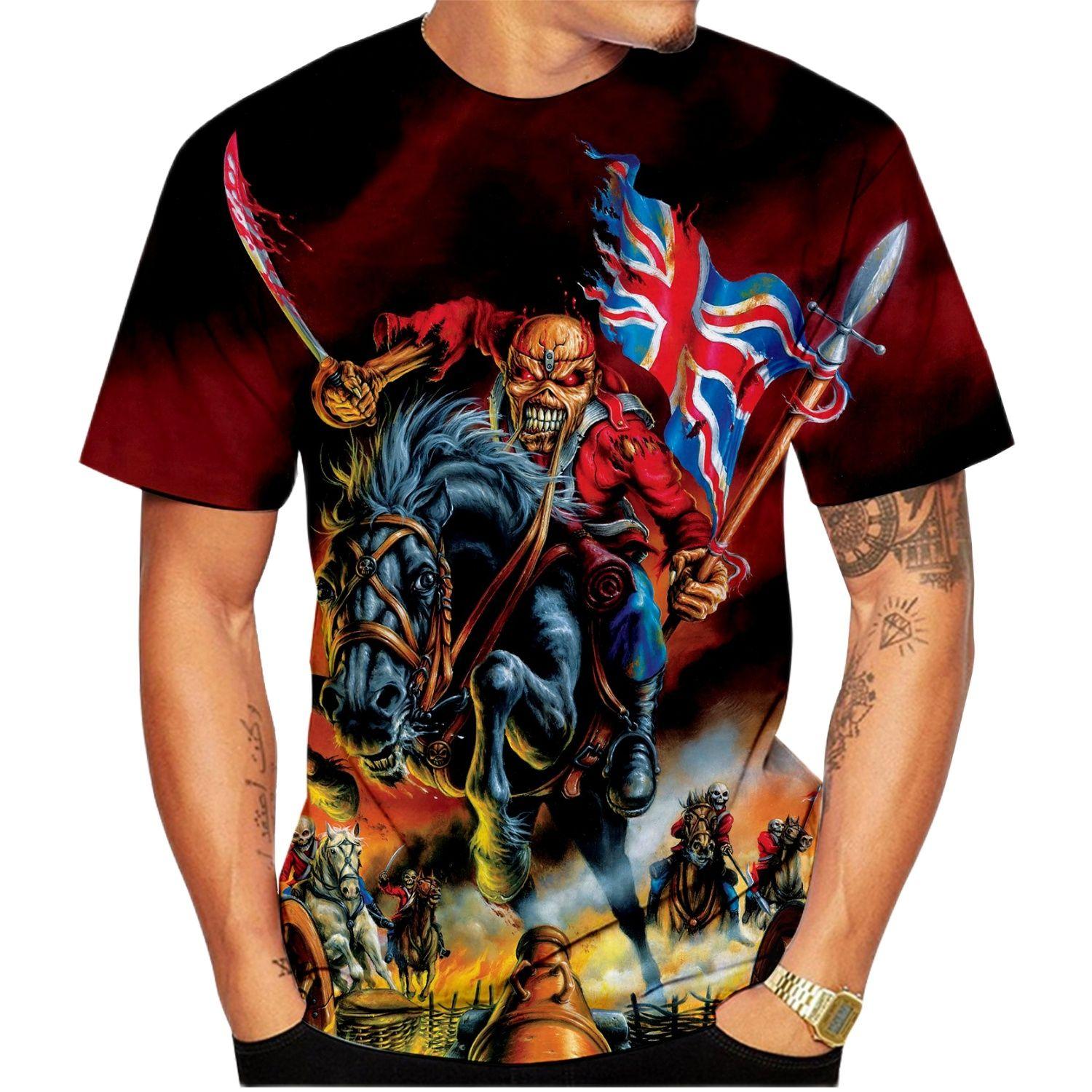 

Классическая футболка с 3D принтом черепа в готическом стиле, новые модные мужские футболки в стиле хип-хоп, уличная одежда Harajuku, мужская футболка Vitage с короткими рукавами S