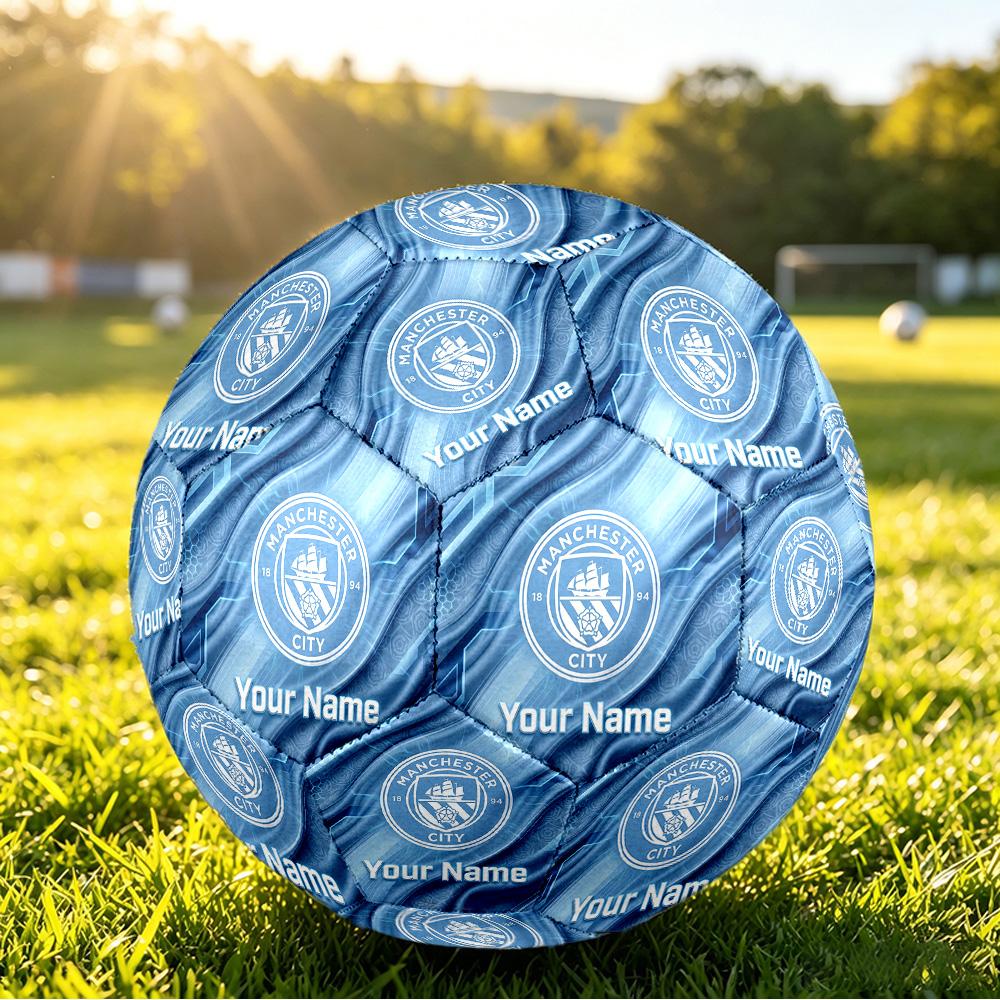Personalized Size 5 Football Manchester City Pattern Outdoor Game Sports Ball Gift
