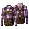 Men's 3D Print Loose Fit Long Sleeve Shirt with Lapel Collar Autumn Vintage Casual Shirt Suitable for Commuting Outdoor Festival Party Breathable Top