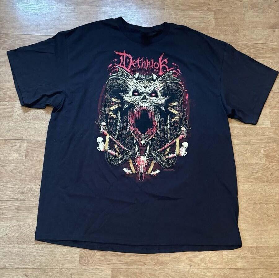 

Футболка Dethklok Черная 100% Хлопок Подарок Для Фаната Унисекс Футболка XXL