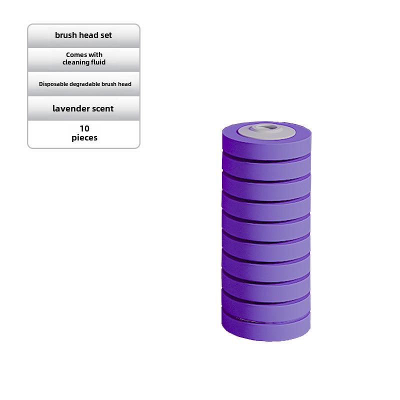 Brosse de nettoyage de salle de bain jetable murale avec têtes de rechange