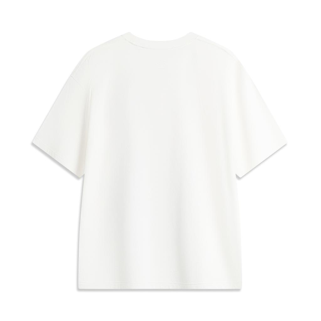 Li Ning X Badfive Basketball Series Round Neck Letter Pattern Short Sleeve T-Shirt Men T-Shirts Off-White AHSU151-1