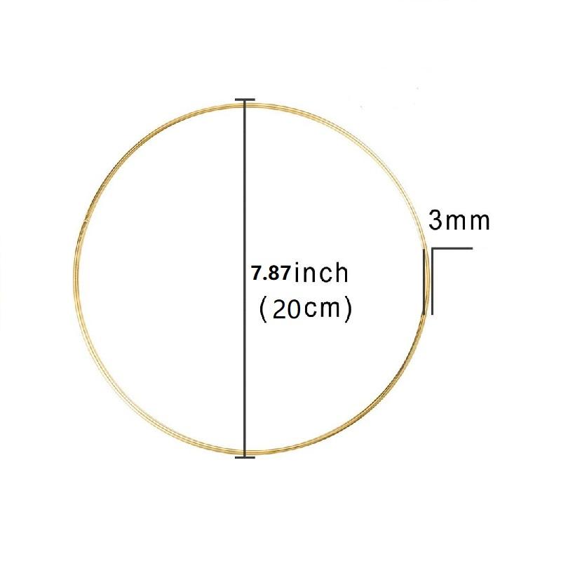 6PCS Round Metal Floral Hoop Wreath Frame Wire Ring Flower Garland Holder Rings DIY Christmas Wedding Table Decoration Wreath