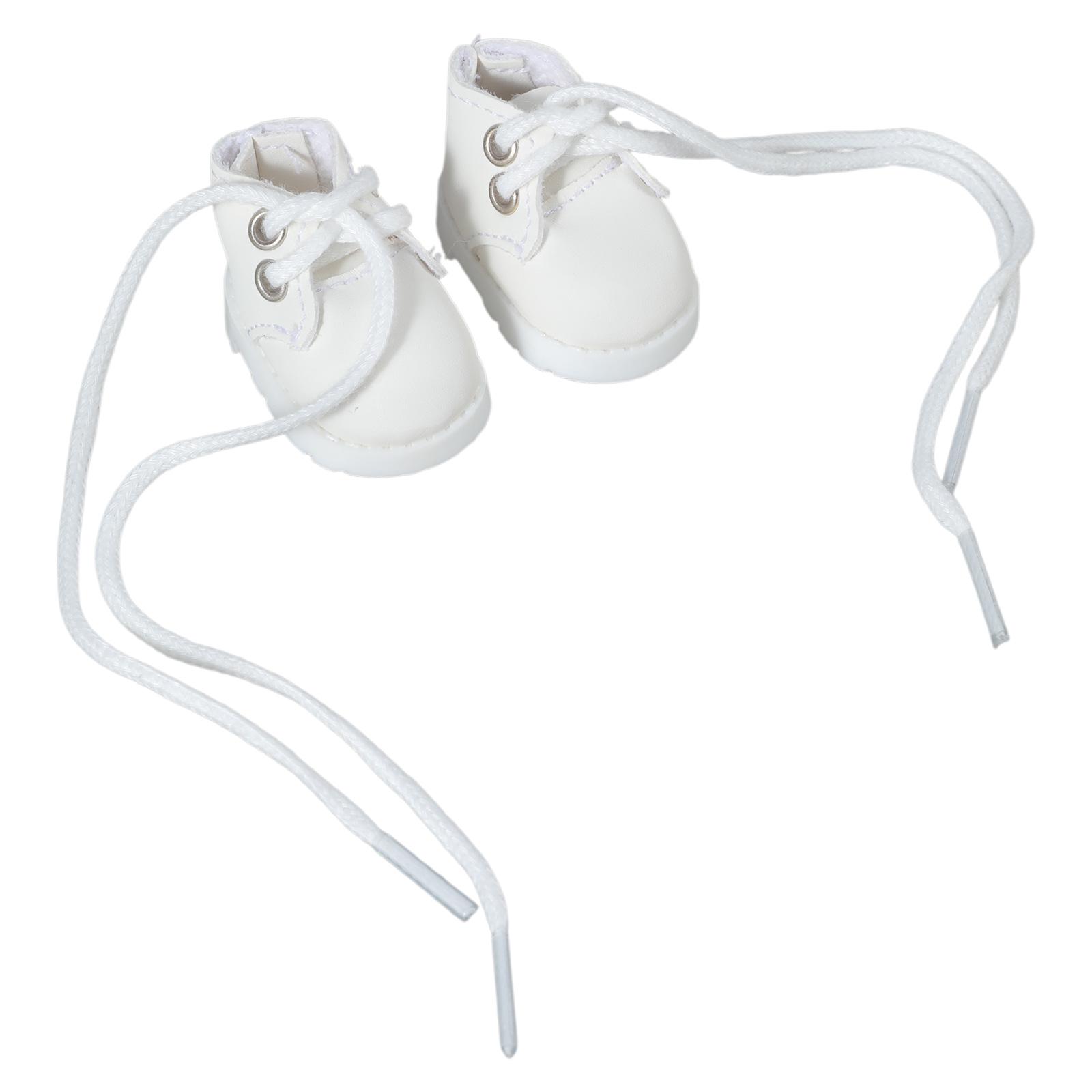 

Fashionable Lace Up Boots For 17cm Labubu Figure Doll PU Shoes For Plush Doll Decoration Figure Doll Accessories белый
