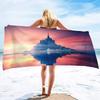 Microfiber Beach Towel Oversized,Sand Free Beach Towels for Girls, Fantasy Castle Bath Towel Large,Absorbent Soft Bathroom Towel