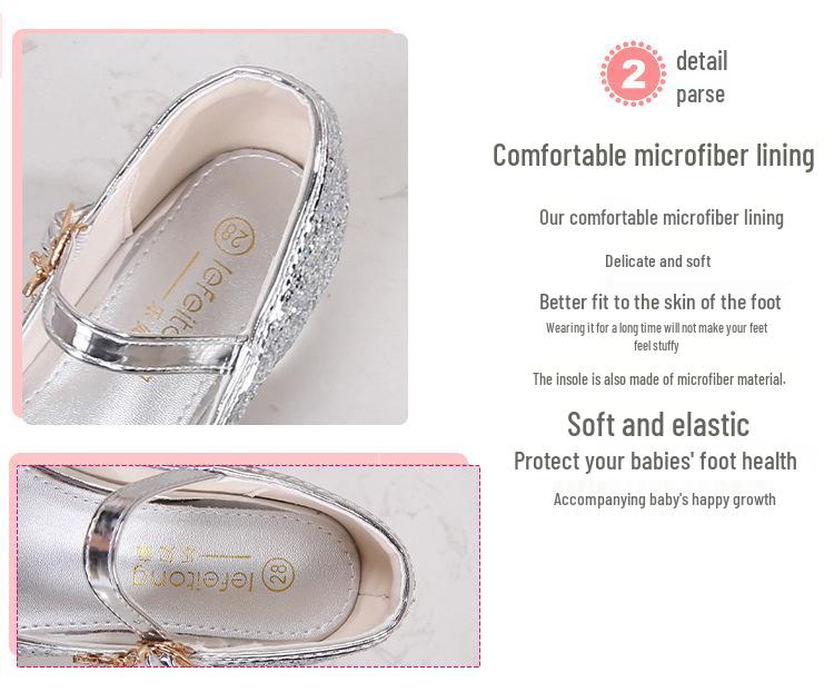 Girls' Golden Korean-Style High Heels for Spring/Autumn – Fashionable Performance Shoes