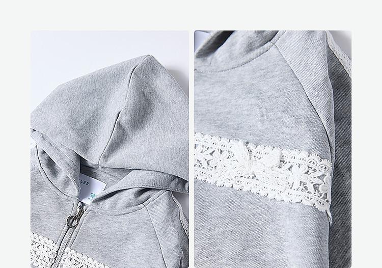 Eurowind Lace Coat Girls' Autumn Hooded Top