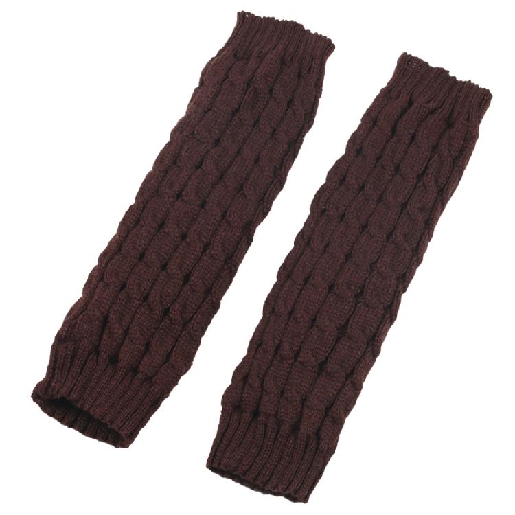 Aquecedor de Perna Feminino Outono Inverno Aquecedor de Perna Tricotado Doce Decorado Ajuste Confortável Mangas de Cima