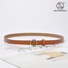 Leather Fine Belt Women'S Cowhide Round Buckle Belt Women'S Casual Decorative Skirt Waist Women'S Belt