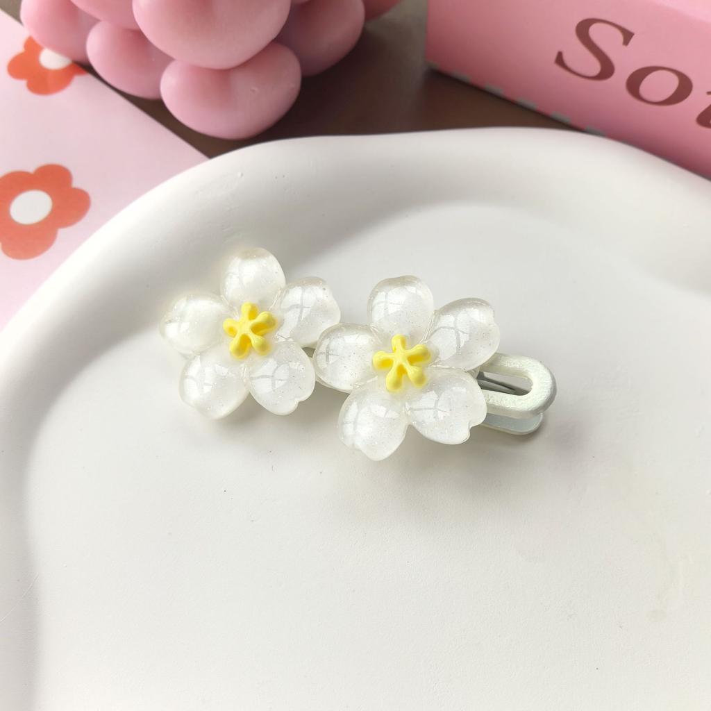 Sweet Cute Cherry Blossom Hair Side Clip Headwear Cute Girls BB Clip Y2K Side Bangs Clip Hair Accessories Fresh Flowers Hairpins