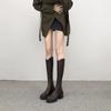 Brown thick heel tall boots female spring and autumn thin but knee long boots high heel thick sole