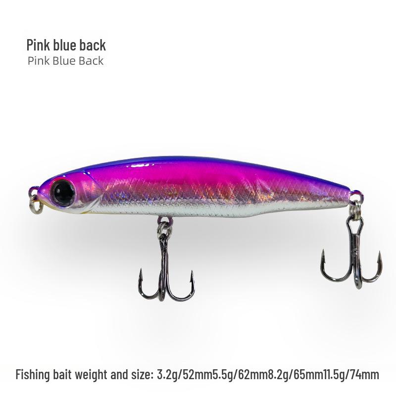 52mm Silver Fish Pencil Lure, 3.2g/5g Sinking Bait for All Water Layers, Ideal for Luofei and White Stripe Fish