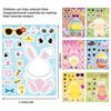 8/16 Sheets Cartoon Easter Eggs Puzzle Stickers Make Your Own Kawaii Chick Cow Rabbit Decals Children Jigsaw Toys For Kids Gift
