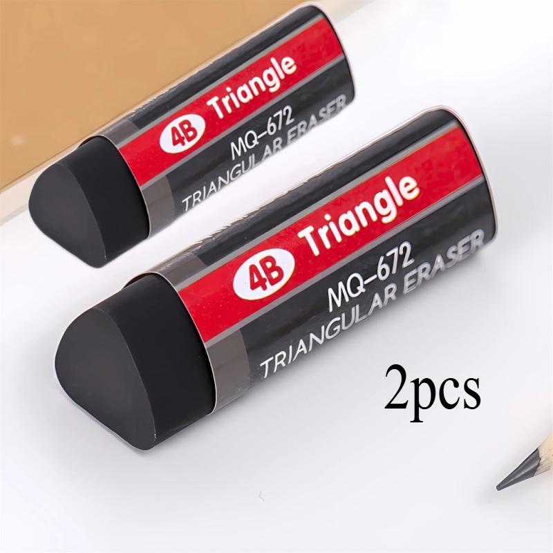 New 4B Rubber Eraser Soft and Clean Triangular Eraser Black and White Pencil Eraser Suitable for Student Exams