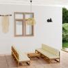 Day and Night - Day and Night Garden Furniture 9 Pieces with Cushions Made of Solid Pine Wood