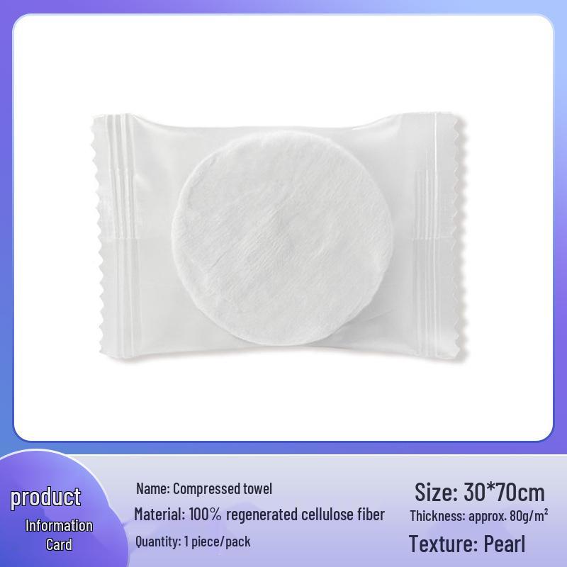 Compact Cotton Compressed Towels - Individually Wrapped, Travel-Friendly Face and Bath Towels for Hotels