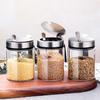 300ml Single-Hand Opening Condiment Bottle, Sugar and Salt Container, Tabletop Condiment Case for Salt and Pepper