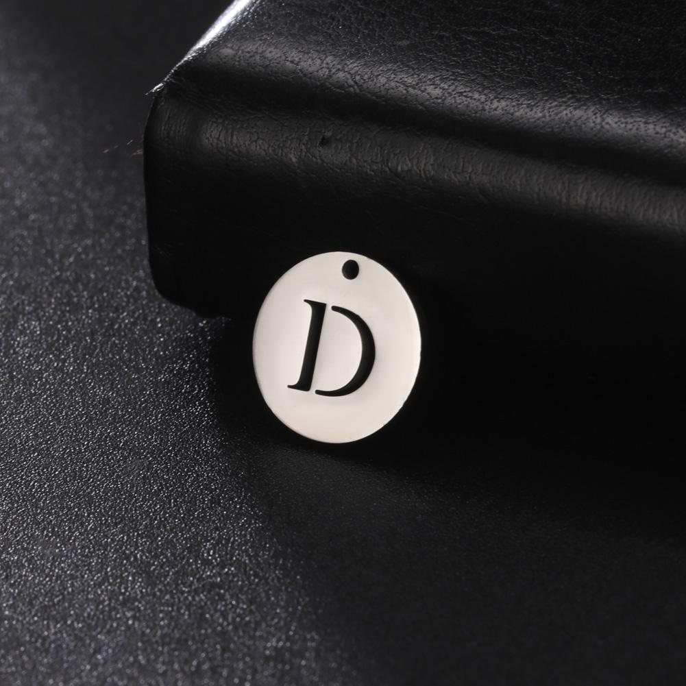 Teamer 10pcs A-Z 26 Letters Stainless Steel Charms for Jewelry Making Initial Alphabet Charms Pendant for Bracelet Necklace DIY