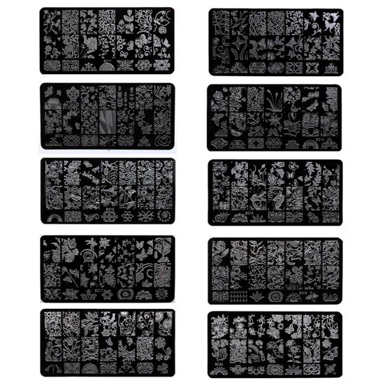Flower Butterfly Nail Art Stamp Template Image Plate Manicure Accessory