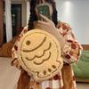 Nuovo Peluche Taiyaki a Forma di Pesce Snapper Giallo, Cuscino Peluche Animale Imbottito, Decorazione per Divano e Sedia, Regali di Compleanno e Natale