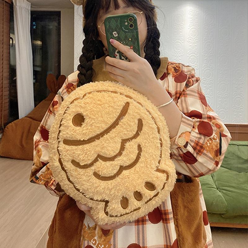Nuovo Peluche Taiyaki a Forma di Pesce Snapper Giallo, Cuscino Peluche Animale Imbottito, Decorazione per Divano e Sedia, Regali di Compleanno e Natale