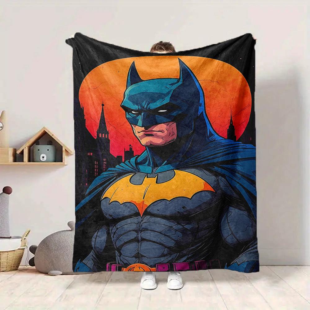 1pc Batman Flannel Throw Blanket Soft, Warm & Cozy for Couch, Bed, Office, and Travel Versatile All Season Gift, Christmas Present