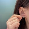 18K Gold Plated 1.9mm Full Moissanite Earring For Women 925 Silver Luxury Sparkling Hoop Earrings Christmas Gift Wedding Jewelry