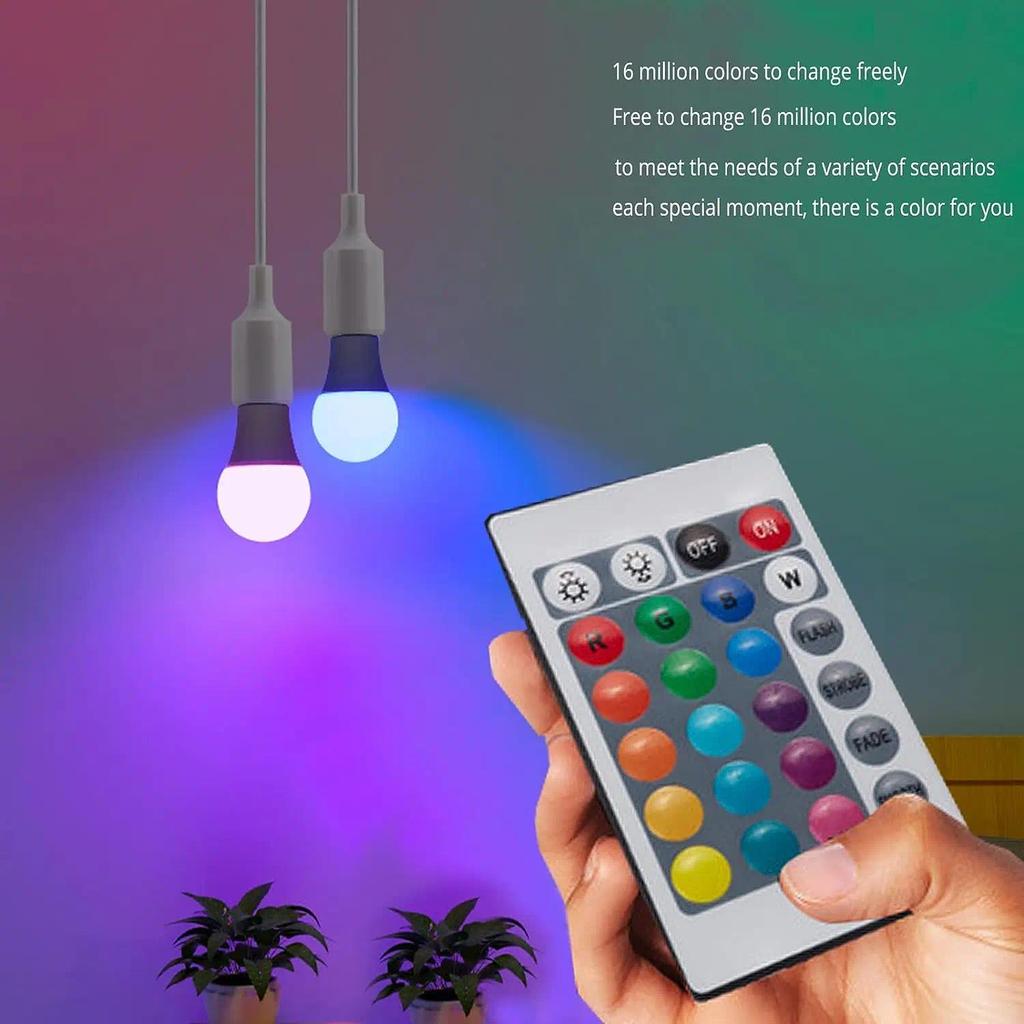 Bec LED RGB 16 Culori Bec Multicolor E27 220V Iluminat Casnic Dimmabil Telecomandă cu 24 de Taste Lampă Inteligentă Lumină de Atmosferă