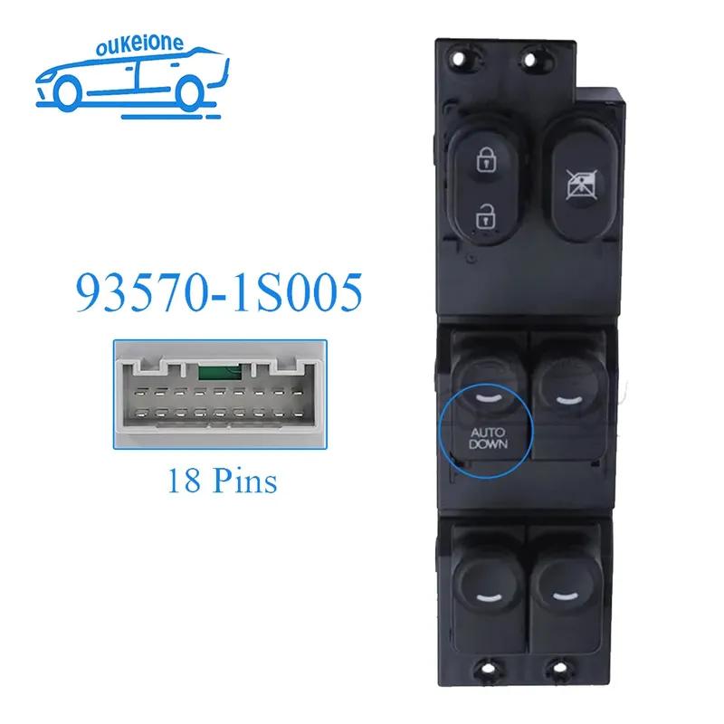 Front Left Electric Power Master Window Switch Control Regulator Button for Hyundai HB20 93570-1S005 AUTO DOWN 18 P Car Parts