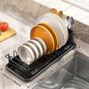 Dish Racks For Kitchen Counter Expandable Dish Rack Non Slip Drying Station Organizer Drainer For Pot Bar Glass Sink Counter