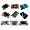 3D Optical Illusion Rug Bottomless Hole Design Non-Slip Doormat for Entrance Bathroom Stairs Playroom Living Room