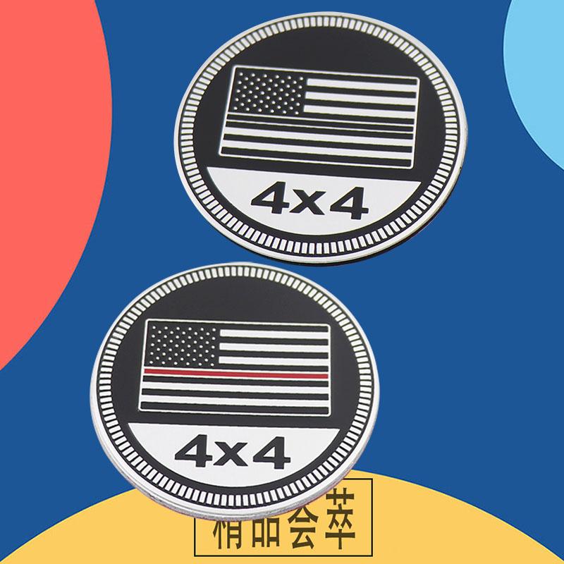 3D Aluminium American Flag Car Fender Rear Decal Emblem Badge Sticker Off-Road Vehicle Decoration Accessories