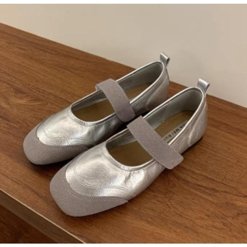 New Style Retro Women Spring Round Flat Shoes Comfor Anti Slip Mary Janes Shoes Soft Sole Versatile Women's Casual Shoes