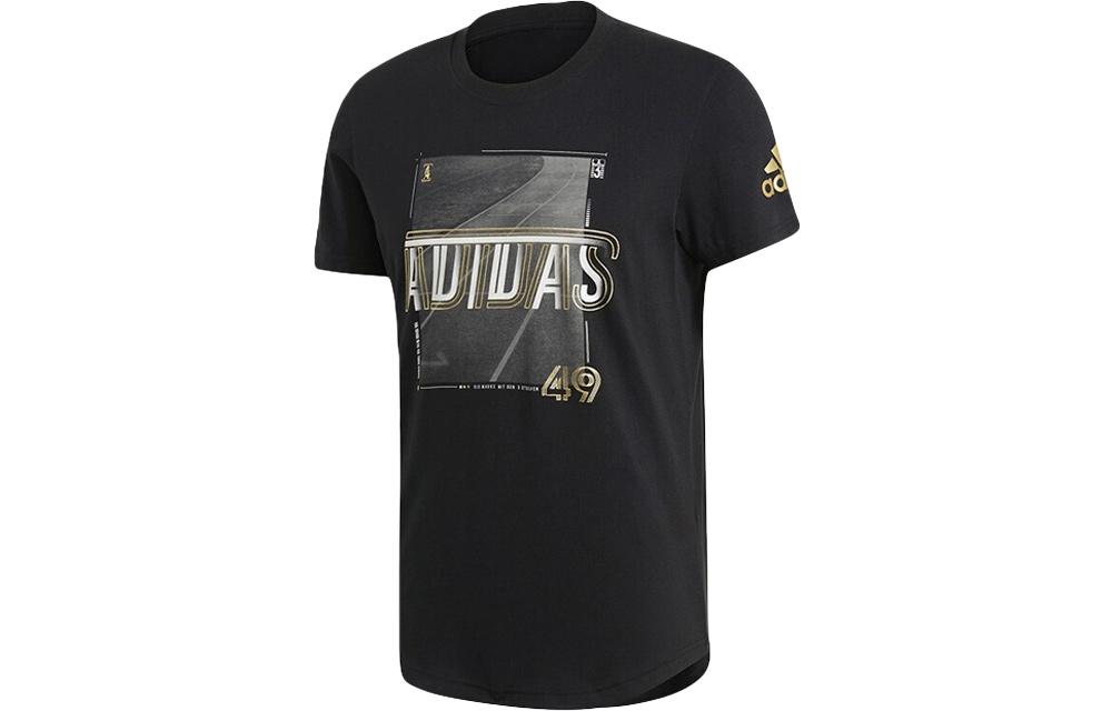 

Adidas T Shirts Men s Black Crew Neck Moderate Straight Fit ED7258 M