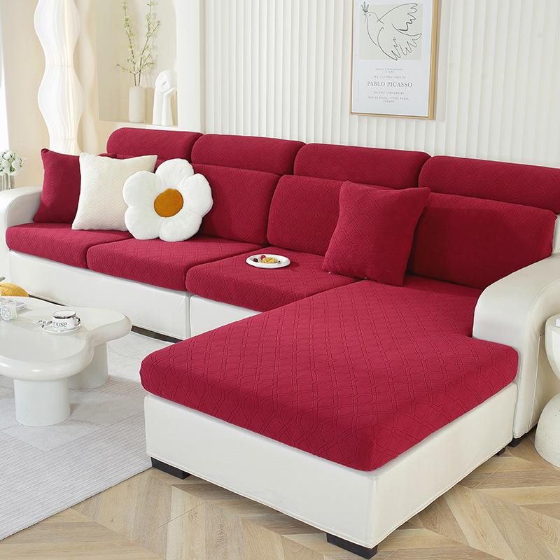

Утолщенный эластичный чехол для дивана, нескользящий простой чехол для дивана, универсальный однотонный чехол для диванной подушки Four Seasons, ткань для полного покрытия Large Backrest