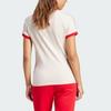 Adidas Camiseta Casual de Corazón Patchwork con Cuello Redondo y Ajuste Slim para Mujer Tops Miracle-Quartz IS5204