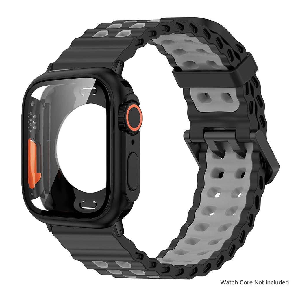 Silicone Strap+Change to Ultra Case For Apple Watch 11 10 42/46mm Protective Cover for iwatch Series 9 8 7 6 se54 40/41/44/45mm