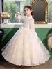 Autumn & Winter Thickened Girls' Birthday Princess Dress - Flower Girl, Wedding Host, Piano Performance Costume