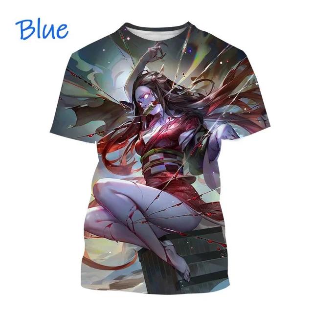 2024 New Trend Anime Printed Fashion T-shirt Cartoon 3D Printed Short Sleeve Harajuku Style Men's T-shirt Cosplay Style
