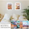 16 Pieces National Park Posters Vintage of 16 Travel Prints Wall Art Abstract Wall Art and Mountain Print Set Abstract Travel Unframed for Living
