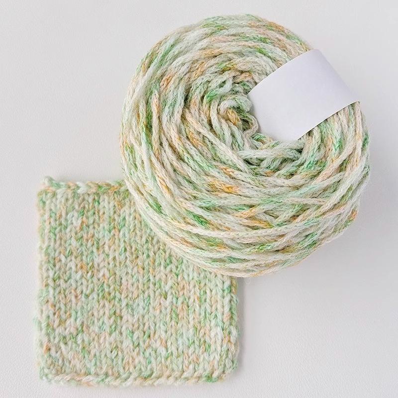50g/Ball Colorful Flat Ribbon Yarn 1.8mm Hand Woven Hollow Gradient Cotton Yarn DIY Woven Shawl Sweater Scarf Handbag Thread