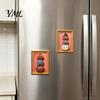 Metal Cabinet Ornaments Halloween Pumpkin Frame Refrigerator Magnet, Vintage Ghost Fridge Waterproof Magnets Whiteboard Decorative Magnet for Holiday