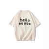 White cotton short-sleeved t-shirt women's summer new design sense niche front shoulder loose lazy wind half-sleeved top