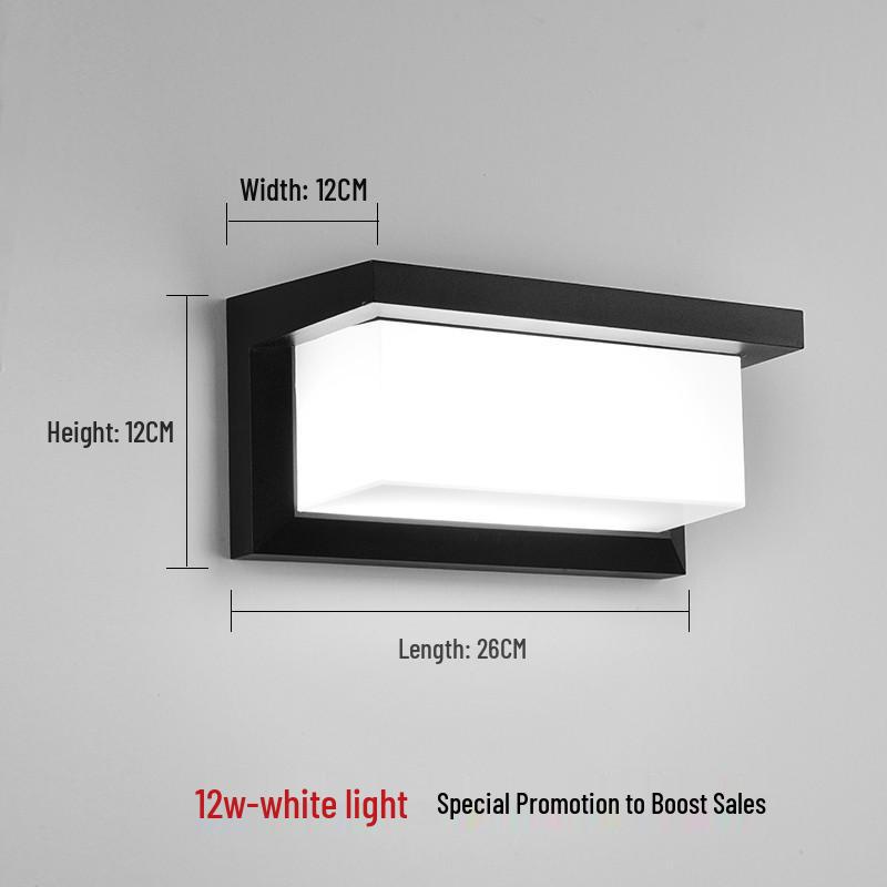 Waterproof Outdoor LED Wall Light for Courtyard, Balcony, Staircase, and Corridor - Super Bright with Induction Technology