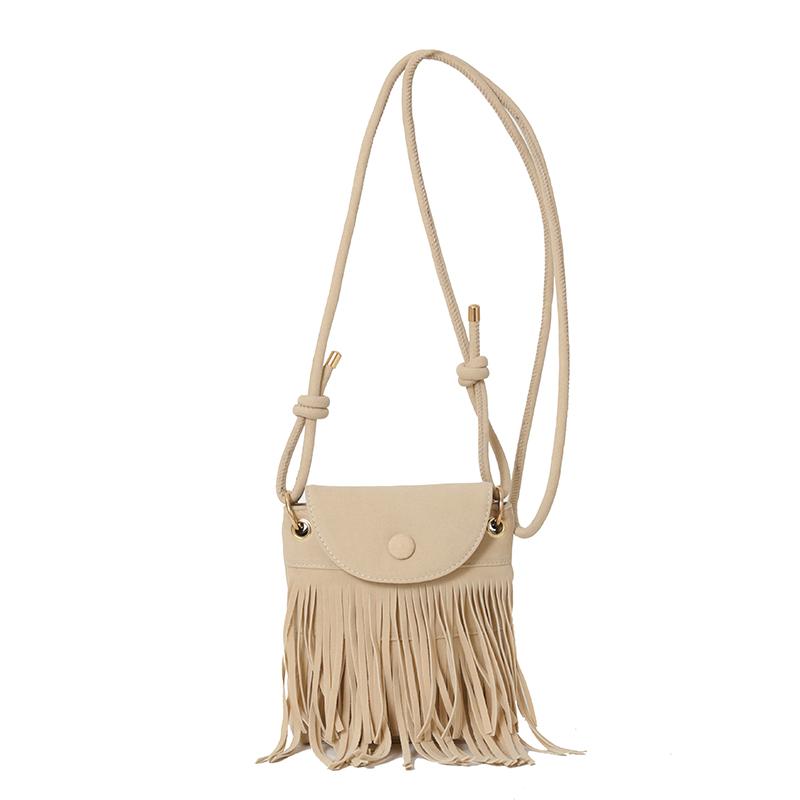 Fringe Design Crossbody Shoulder Bag with Adjustable Strap Leather Shoulder Bag Trendy Versatile for Women for Autumn and Winter